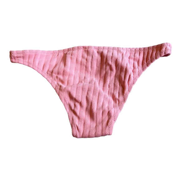 Solid & Striped Rachel Ribbed Bikini Bottom in Taffy (S) - Picture 5 of 9
